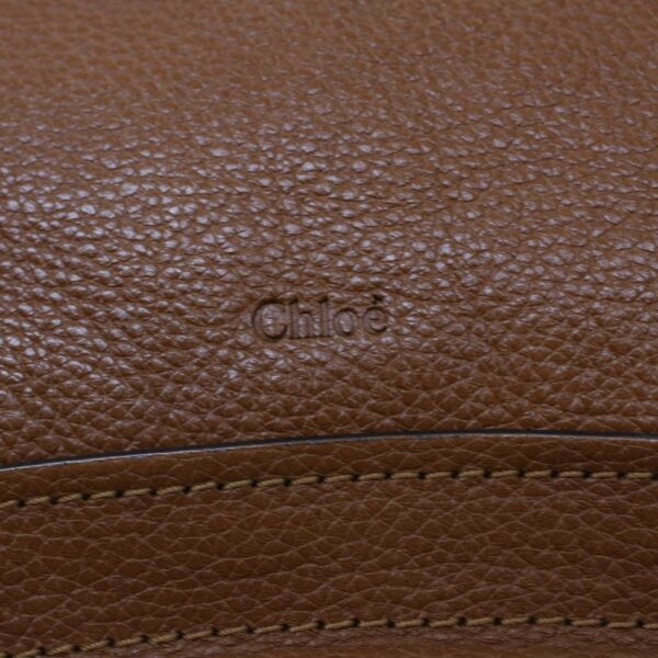 Chloe Paraty Shoulder Bag Leather 2way Brown am4763