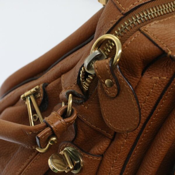 Chloe Paraty Shoulder Bag Leather 2way Brown am4763