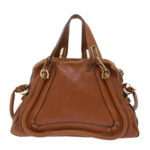 Chloe Paraty Shoulder Bag Leather 2way Brown am4763