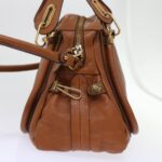 Chloe Paraty Shoulder Bag Leather 2way Brown am4763