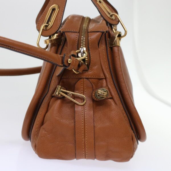 Chloe Paraty Shoulder Bag Leather 2way Brown am4763