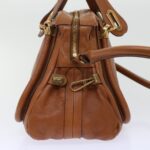 Chloe Paraty Shoulder Bag Leather 2way Brown am4763