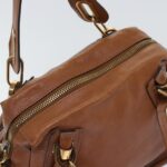 Chloe Paraty Shoulder Bag Leather 2way Brown am4763