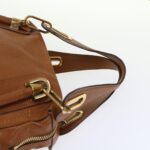 Chloe Paraty Shoulder Bag Leather 2way Brown am4763