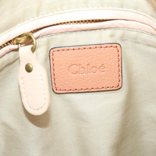 Chloe Paraty Hand Bag Leather 2way Brown 02-11-50 am4850