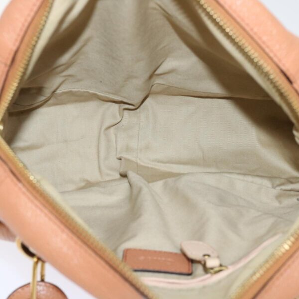 Chloe Paraty Hand Bag Leather 2way Brown 02-11-50 am4850