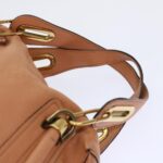 Chloe Paraty Hand Bag Leather 2way Brown 02-11-50 am4850