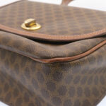 CELINE Macadam Canvas Hand Bag Brown  ar5139