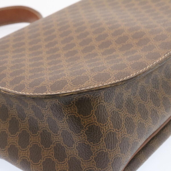 CELINE Macadam Canvas Hand Bag Brown  ar5139