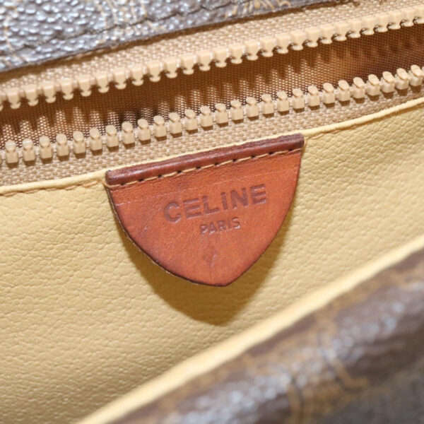CELINE Macadam Canvas Hand Bag Brown  ar5139