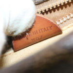CELINE Macadam Canvas Hand Bag Brown  ar5139