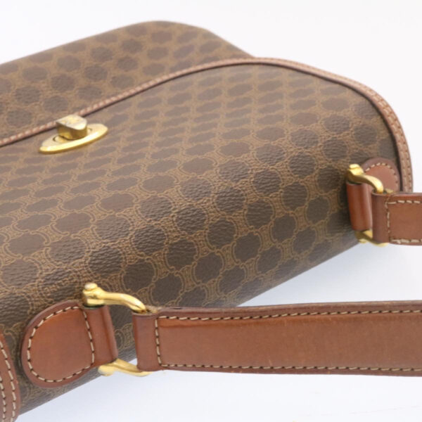 CELINE Macadam Canvas Hand Bag Brown  ar5139