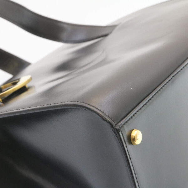 CELINE Shoulder Bag Leather Black  ar5783