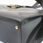 CELINE Shoulder Bag Leather Black  ar5783