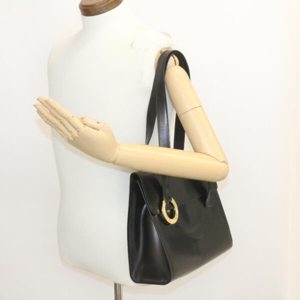 CELINE Shoulder Bag Leather Black  ar5783