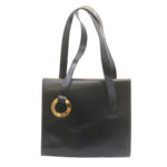 CELINE Shoulder Bag Leather Black  ar5783