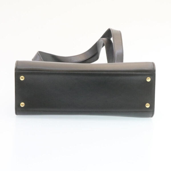 CELINE Shoulder Bag Leather Black  ar5783