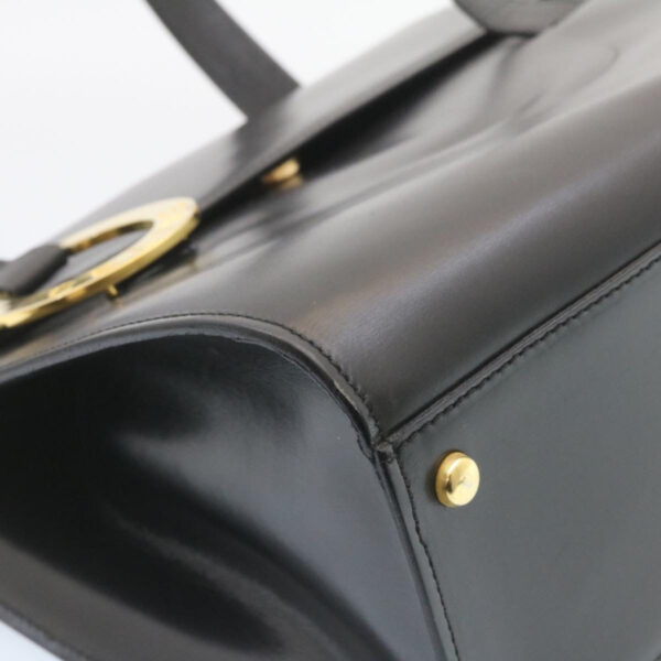 CELINE Shoulder Bag Leather Black  ar5783