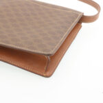 CELINE Horse Carriage Macadam Canvas Shoulder Bag Brown  ar6197