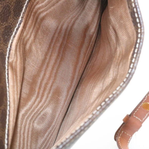CELINE Horse Carriage Macadam Canvas Shoulder Bag Brown  ar6197