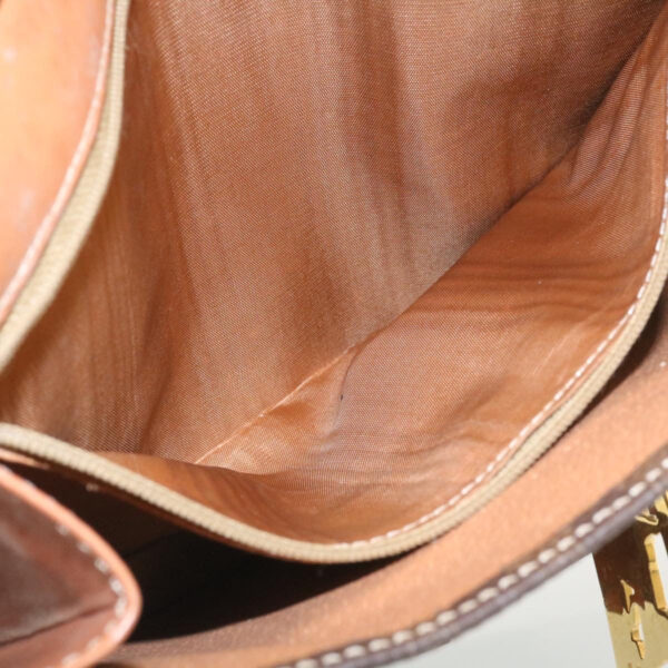CELINE Horse Carriage Macadam Canvas Shoulder Bag Brown  ar6197