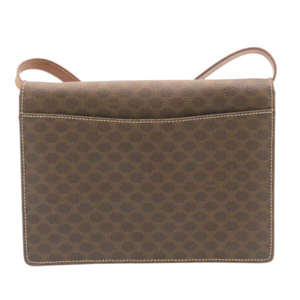 CELINE Horse Carriage Macadam Canvas Shoulder Bag Brown  ar6197