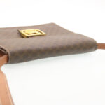 CELINE Horse Carriage Macadam Canvas Shoulder Bag Brown  ar6197