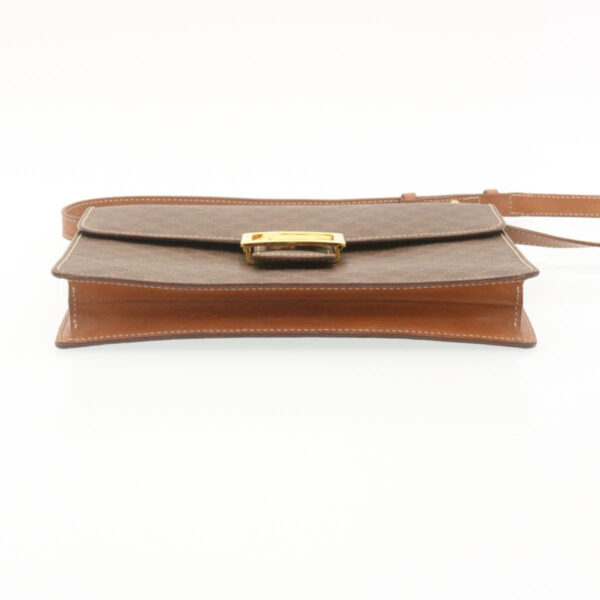 CELINE Horse Carriage Macadam Canvas Shoulder Bag Brown  ar6197
