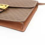 CELINE Horse Carriage Macadam Canvas Shoulder Bag Brown  ar6197