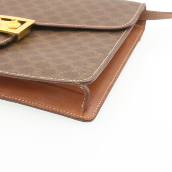 CELINE Horse Carriage Macadam Canvas Shoulder Bag Brown  ar6197