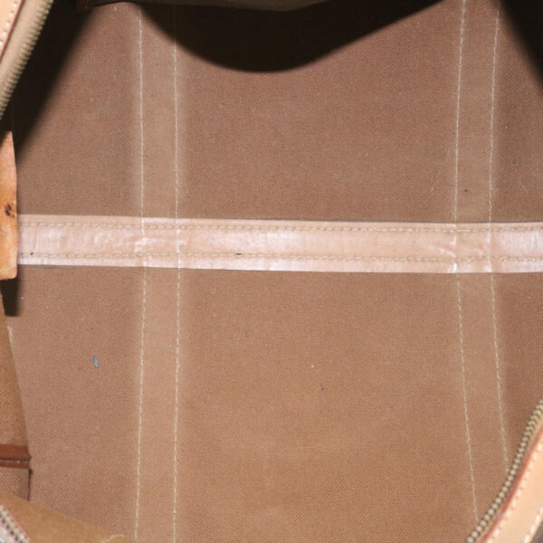 CELINE Macadam Canvas Hand Bag Boston Bag 2Set Brown Beige  ar6340