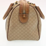CELINE Macadam Canvas Hand Bag Boston Bag 2Set Brown Beige  ar6340