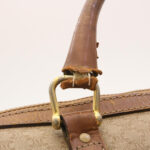 CELINE Macadam Canvas Hand Bag Boston Bag 2Set Brown Beige  ar6340