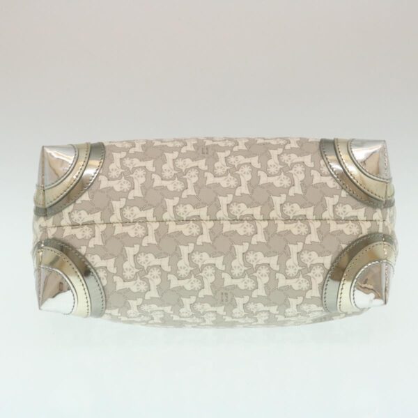 CELINE Horse Carriage Hand Bag PVC Leather Gray  ar6608