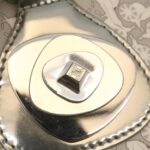 CELINE Horse Carriage Hand Bag PVC Leather Gray  ar6608