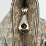 CELINE Horse Carriage Hand Bag PVC Leather Gray  ar6608