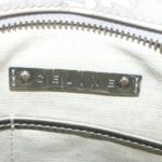 CELINE Horse Carriage Hand Bag PVC Leather Gray  ar6608