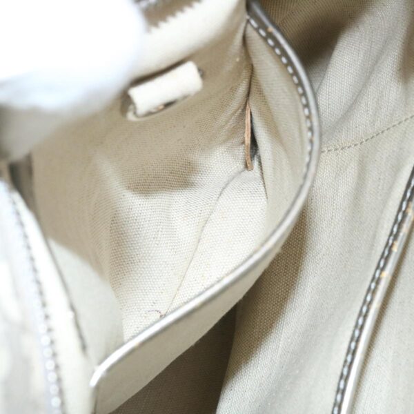 CELINE Horse Carriage Hand Bag PVC Leather Gray  ar6608