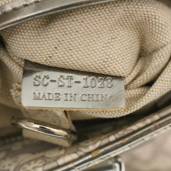 CELINE Horse Carriage Hand Bag PVC Leather Gray  ar6608
