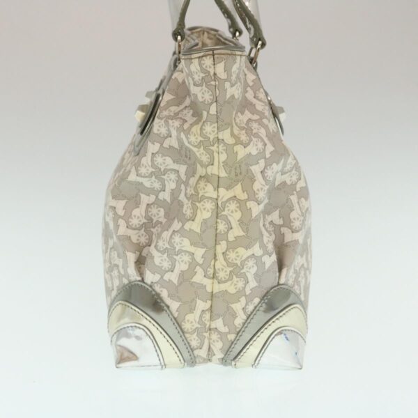 CELINE Horse Carriage Hand Bag PVC Leather Gray  ar6608