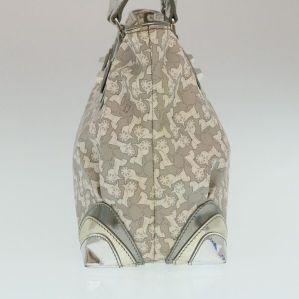 CELINE Horse Carriage Hand Bag PVC Leather Gray  ar6608