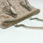 CELINE Horse Carriage Hand Bag PVC Leather Gray  ar6608