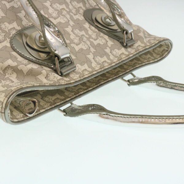 CELINE Horse Carriage Hand Bag PVC Leather Gray  ar6608