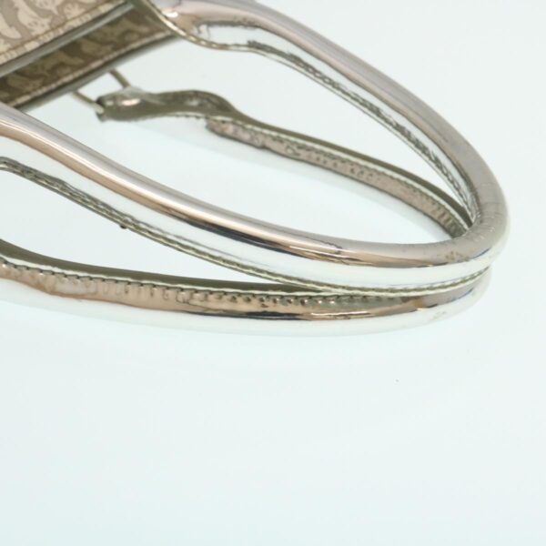 CELINE Horse Carriage Hand Bag PVC Leather Gray  ar6608