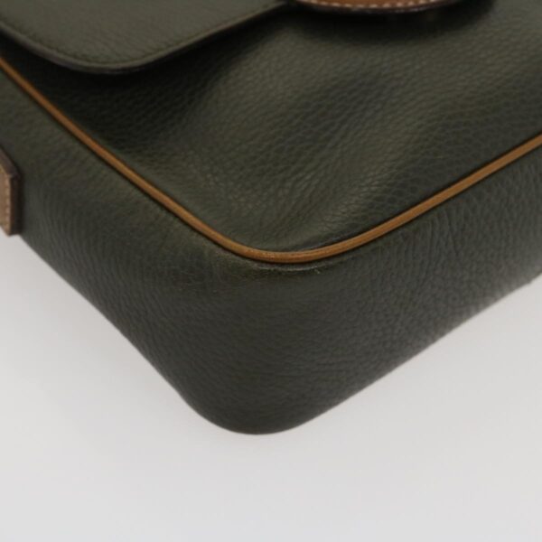 CELINE Shoulder Bag Leather Gray Brown  ar6880