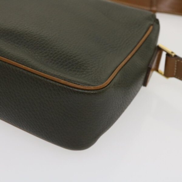 CELINE Shoulder Bag Leather Gray Brown  ar6880