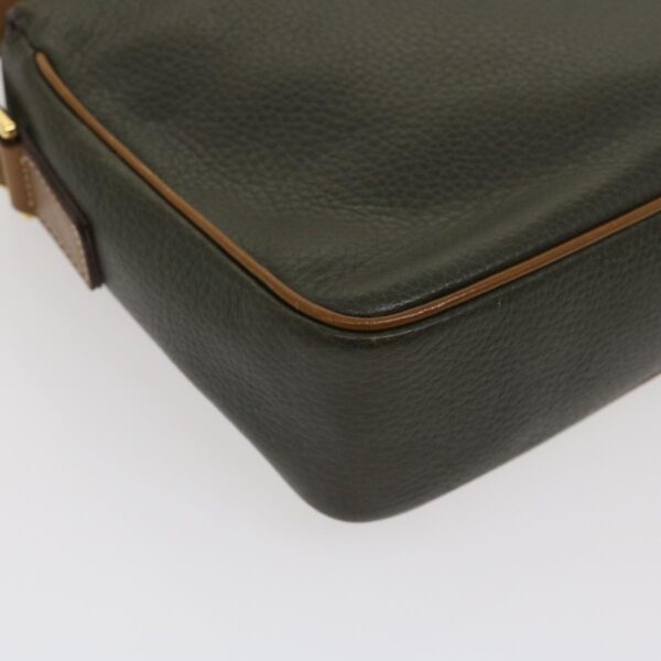 CELINE Shoulder Bag Leather Gray Brown  ar6880