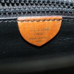 CELINE Shoulder Bag Leather Gray Brown  ar6880