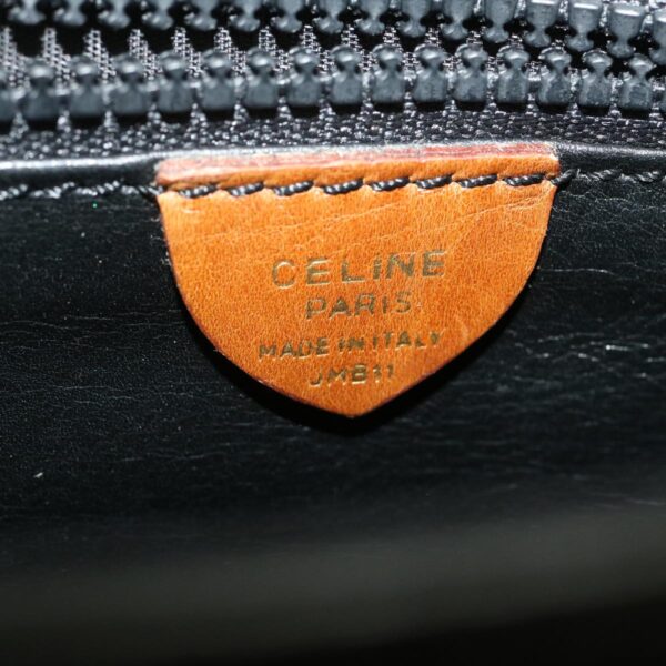 CELINE Shoulder Bag Leather Gray Brown  ar6880
