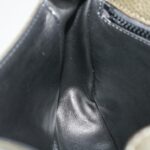 CELINE Shoulder Bag Leather Gray Brown  ar6880